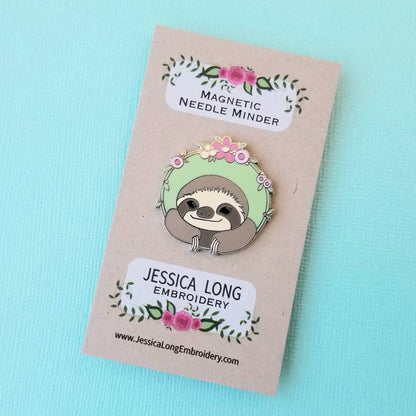 Happy Sloth - Enamel Needle Minder
