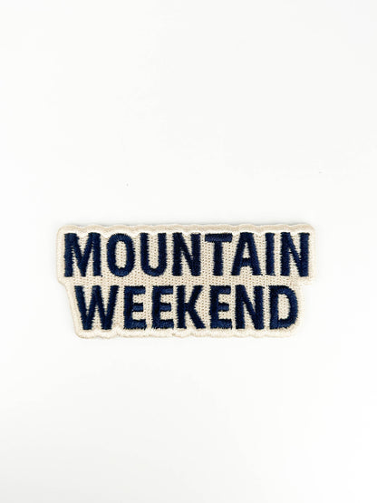 Mountain Weekend - Embroidered Iron-On Patch