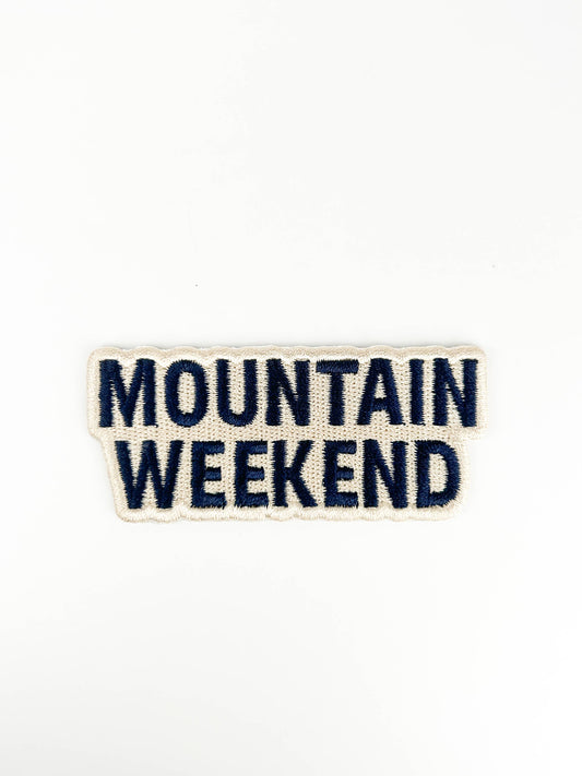 Mountain Weekend - Embroidered Iron-On Patch