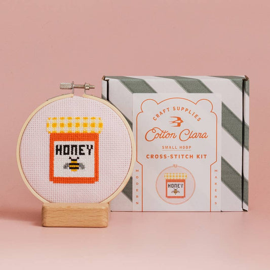 Honey Jar Cross Stitch Kit - Beginner Friendly