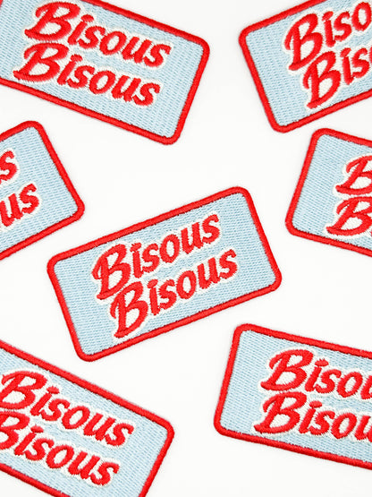 Bisous Bisous - Embroidered Iron-On patch