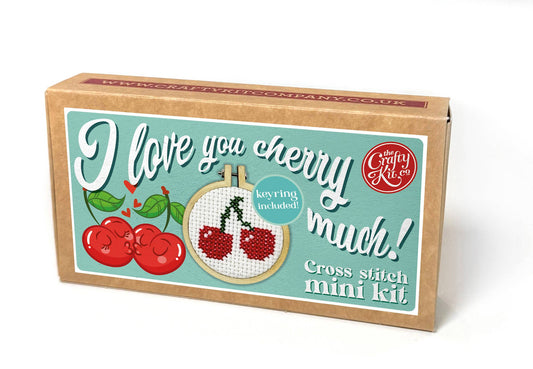 'I Love You Cherry Much' | Mini Matchbox Cross Stitch Kit