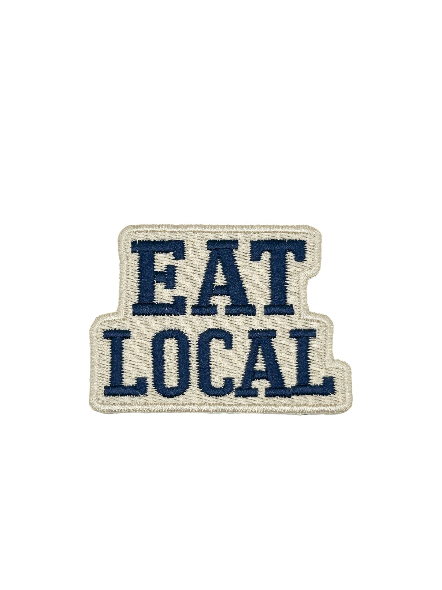 Eat Local - Embroidered Iron- On Patch