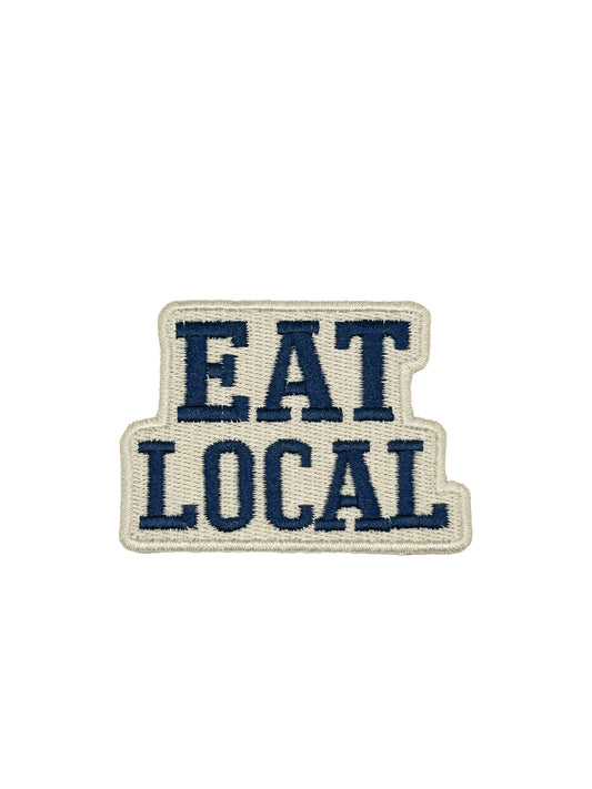 Eat Local - Embroidered Iron- On Patch