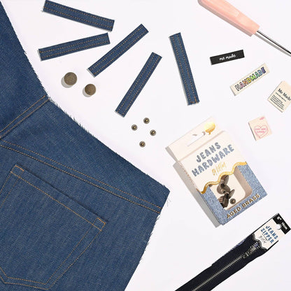 Jeans Hardware Kit | Aged Brass, Pewter & Matte Black