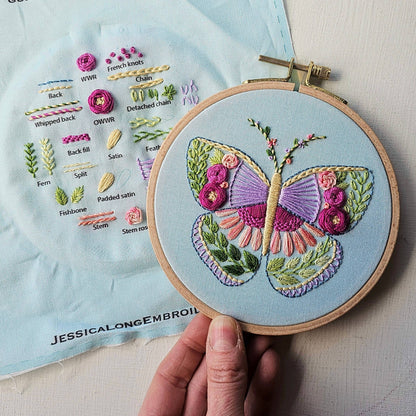 Beginner Butterfly Sampler- Embroidery Kit