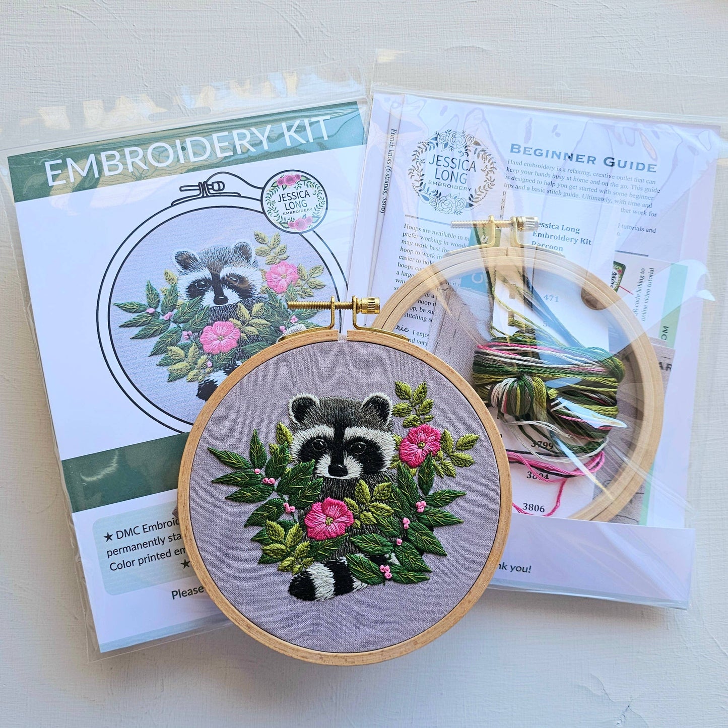 Raccoon - Hand Embroidery Kit