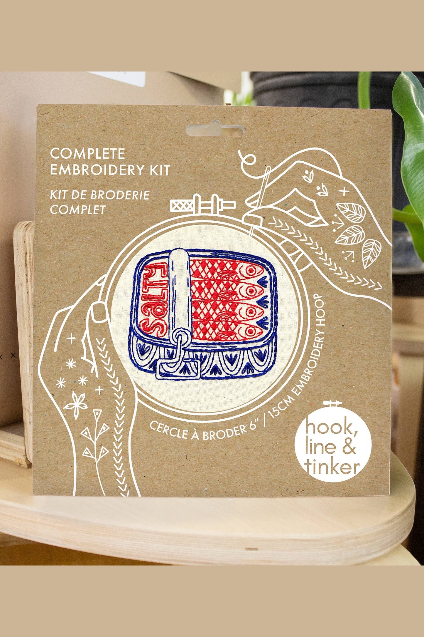 Canned Sardines Complete Embroidery Kit