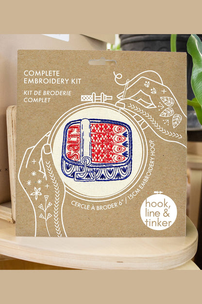 Canned Sardines Complete Embroidery Kit