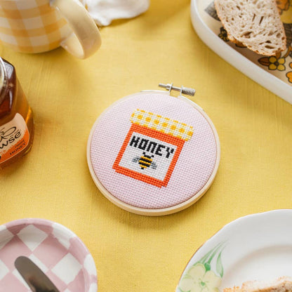 Honey Jar Cross Stitch Kit - Beginner Friendly
