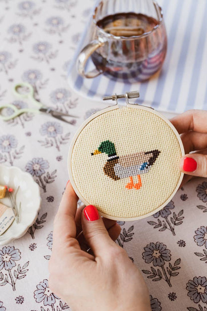 Duck Cross Stitch Kit - Beginner Friendly
