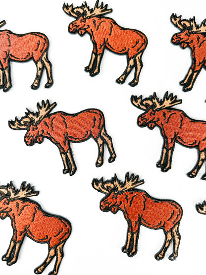 Moose - Embroidered Iron-On Patch