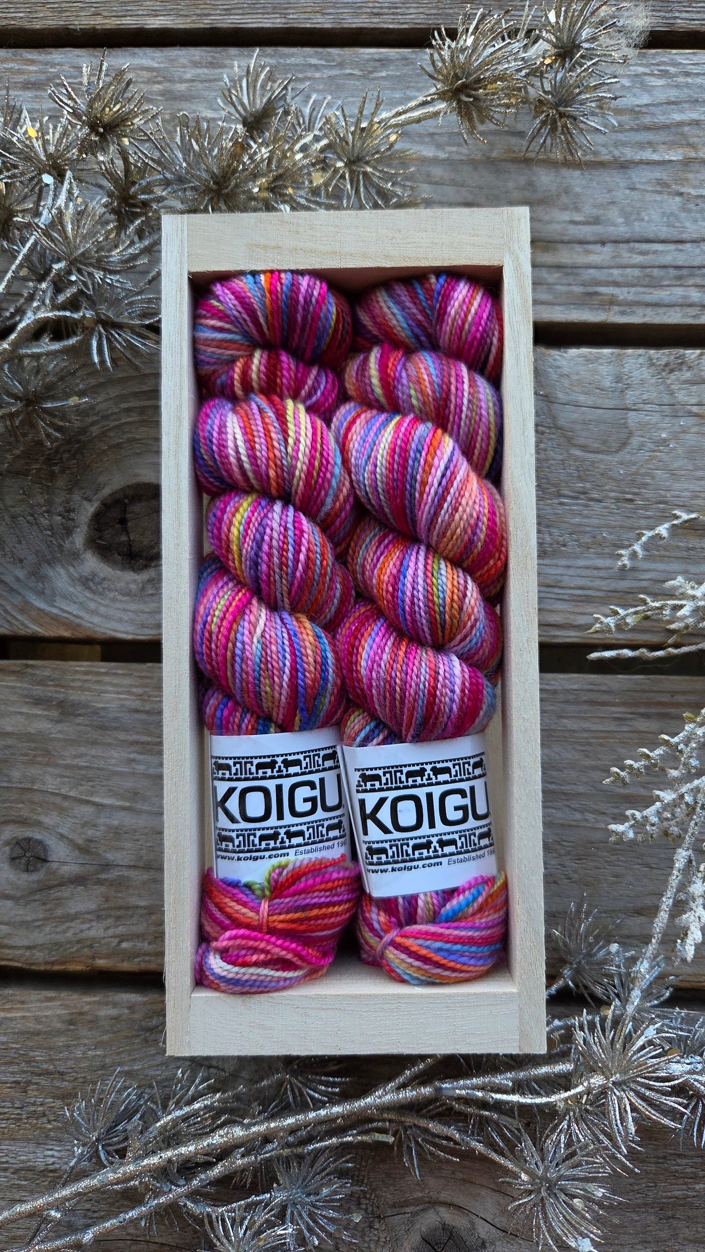 Koigu Wool Designs - Holiday Sock Crates Sock Yarn