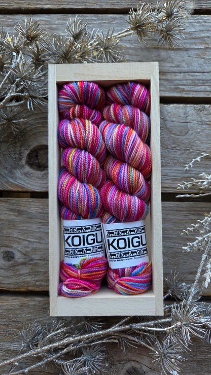 Koigu Wool Designs - Holiday Sock Crates Sock Yarn