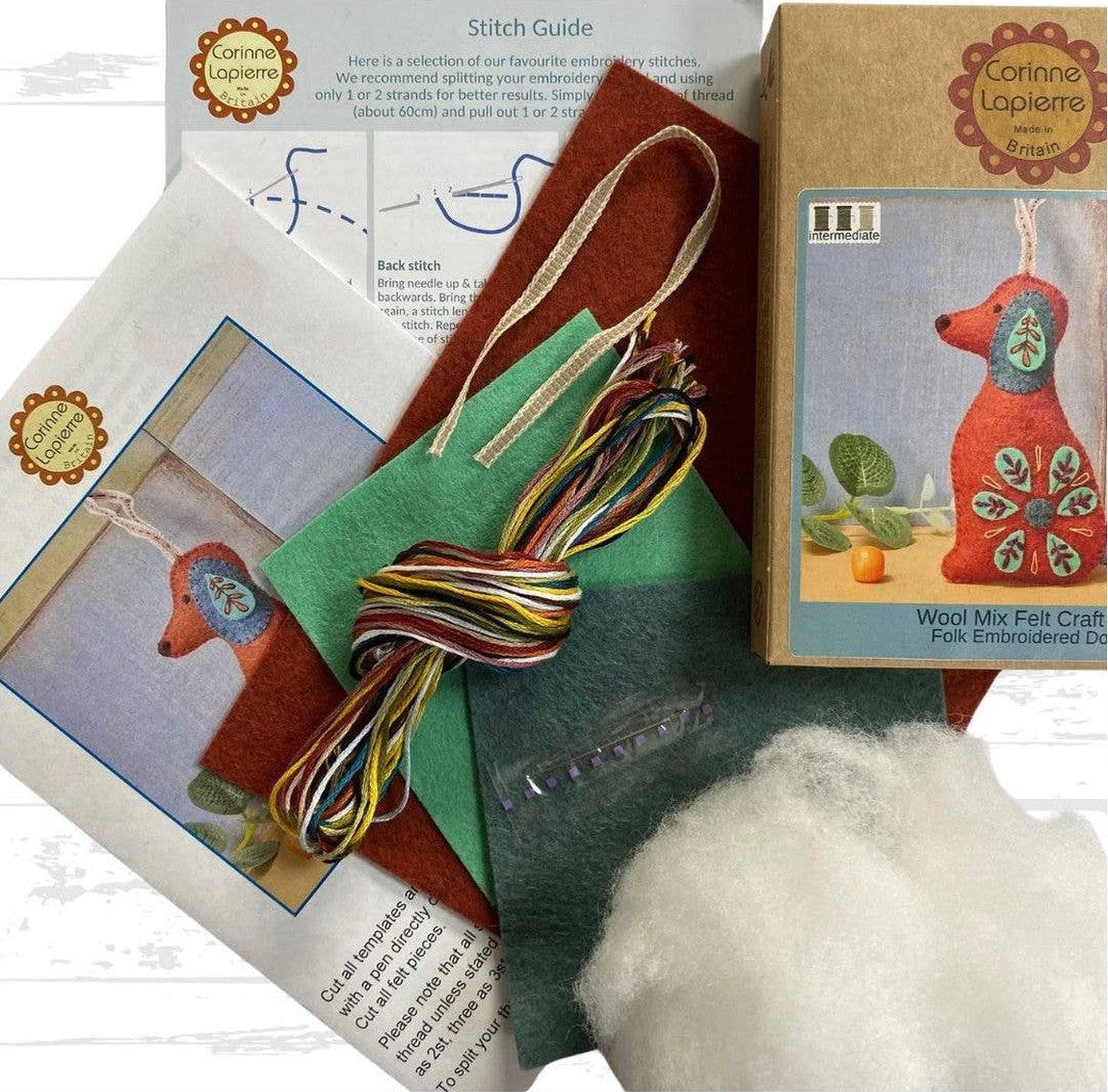 Folk Dog - Felt Craft Mini Kit