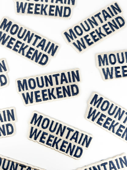 Mountain Weekend - Embroidered Iron-On Patch