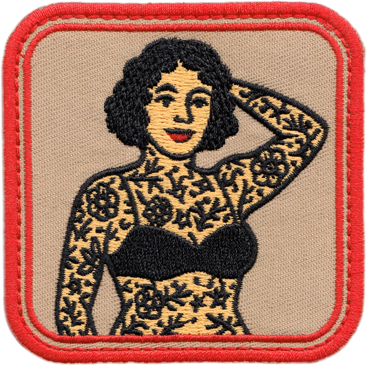 Carnival Tattoo Lady Iron-On Patch