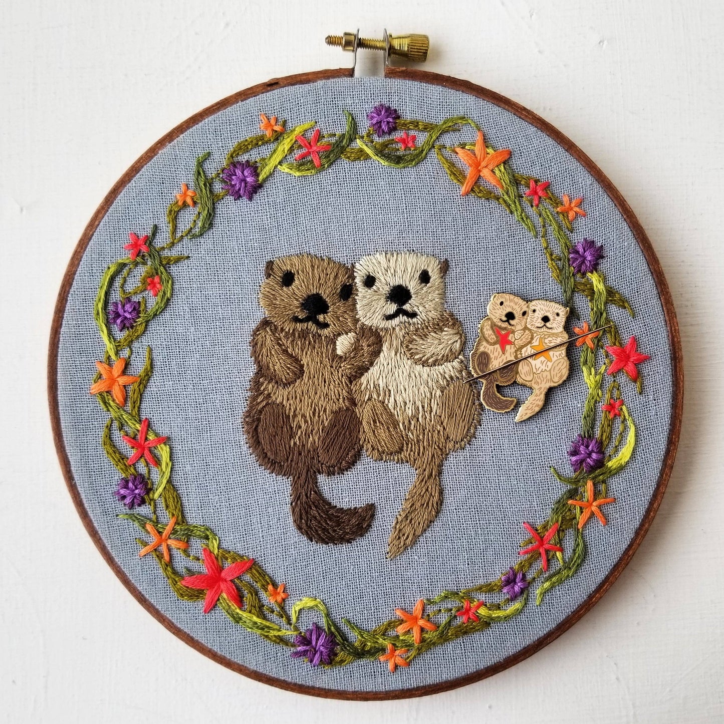 Sea Otters - Enamel Needle Minder