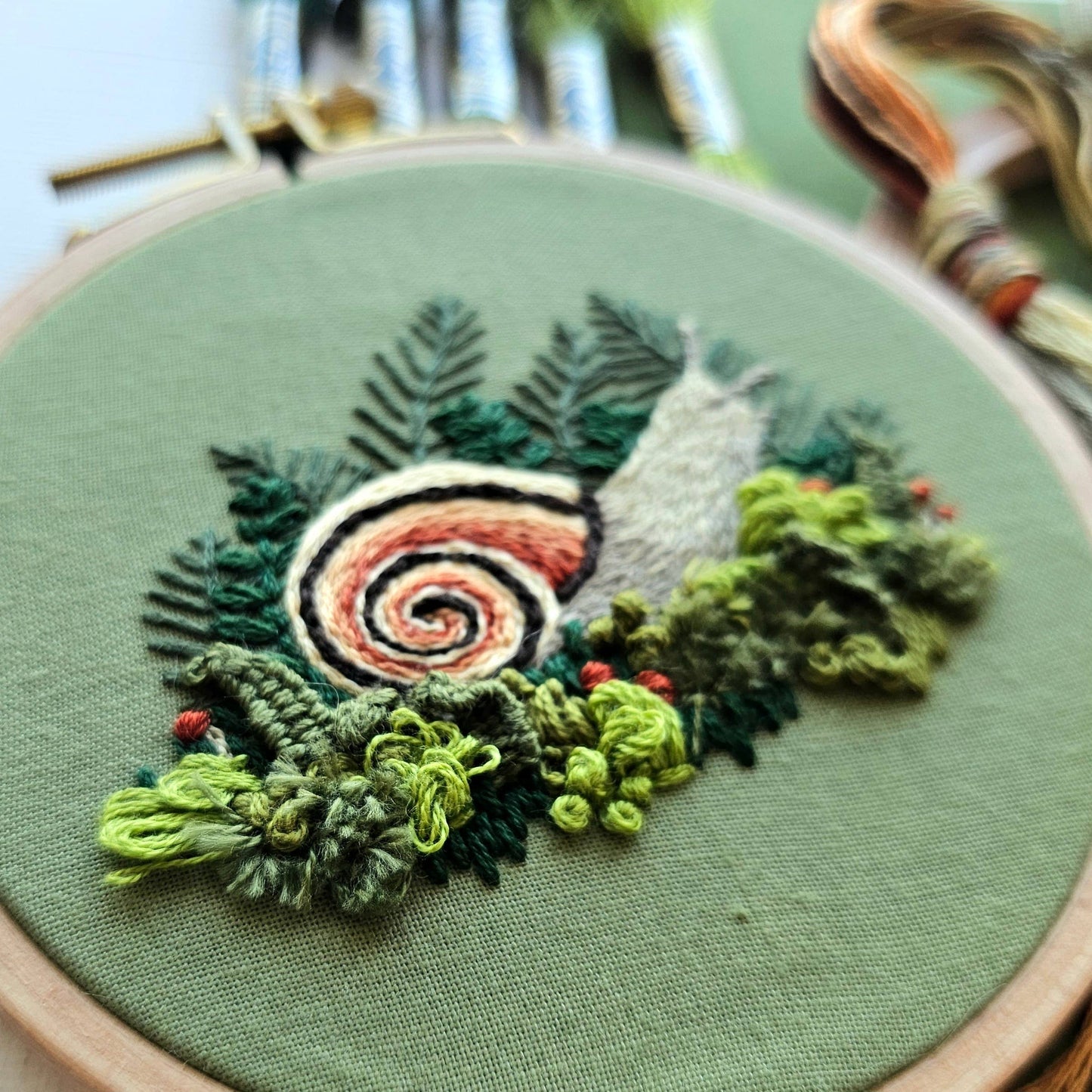 Forest Snail - Intermediate - Embroidery Kit