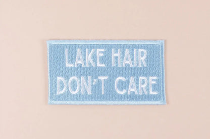 Lake Hair Don't Care - Embroidered Iron-On Patch