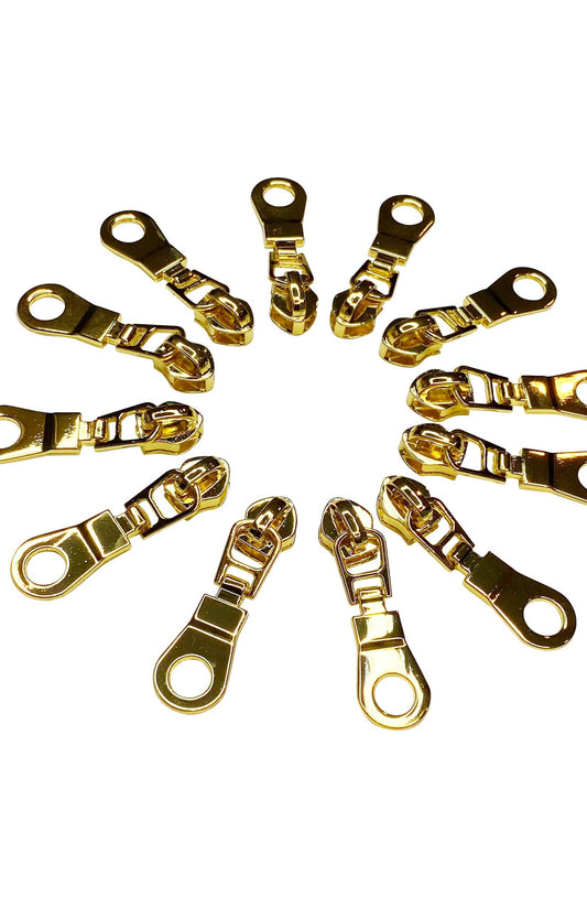 Zipper Pulls (Gold, Nickle or Rainbow Iridescent) 6pcs