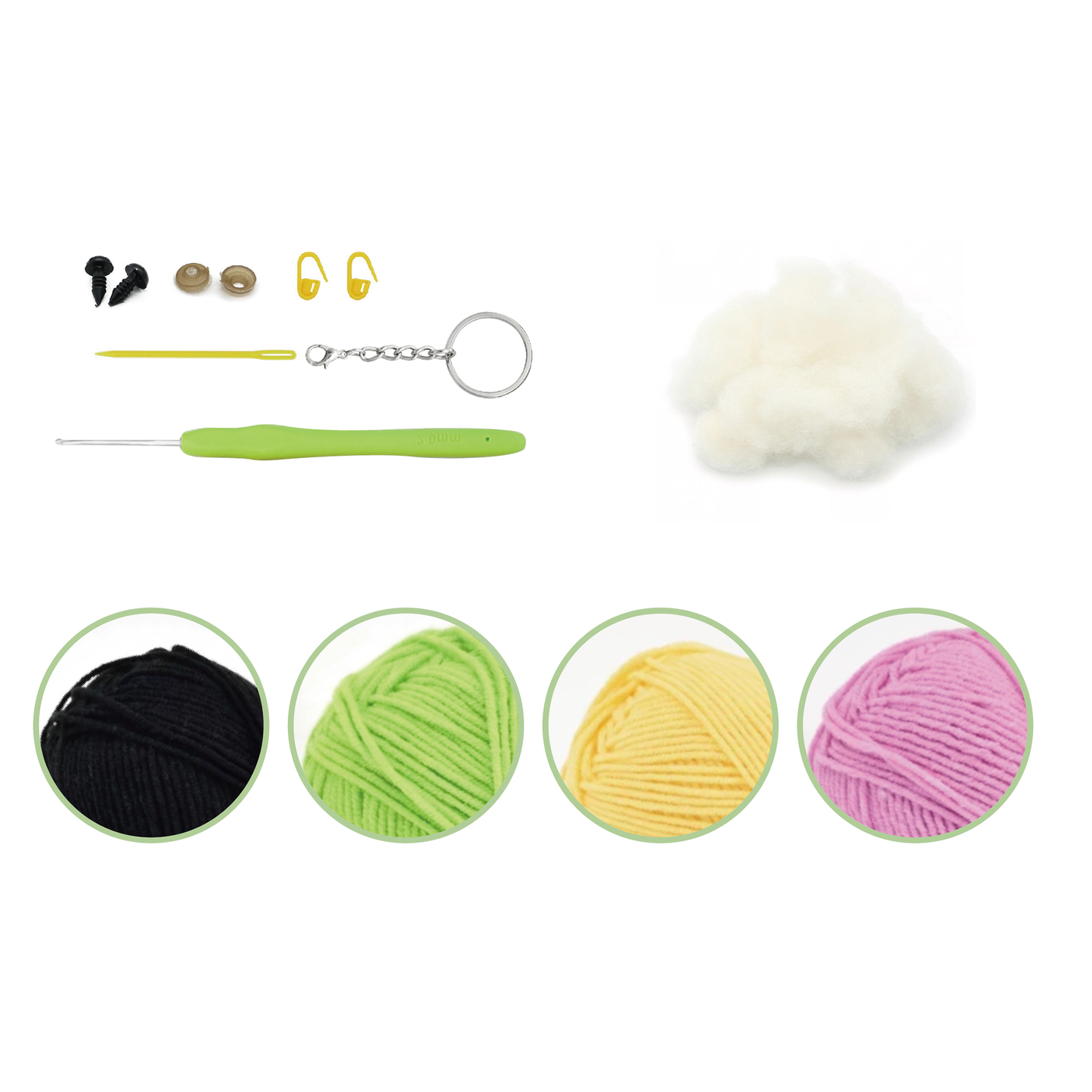 Happy Pineapple Keyring - DIY Crochet Kit