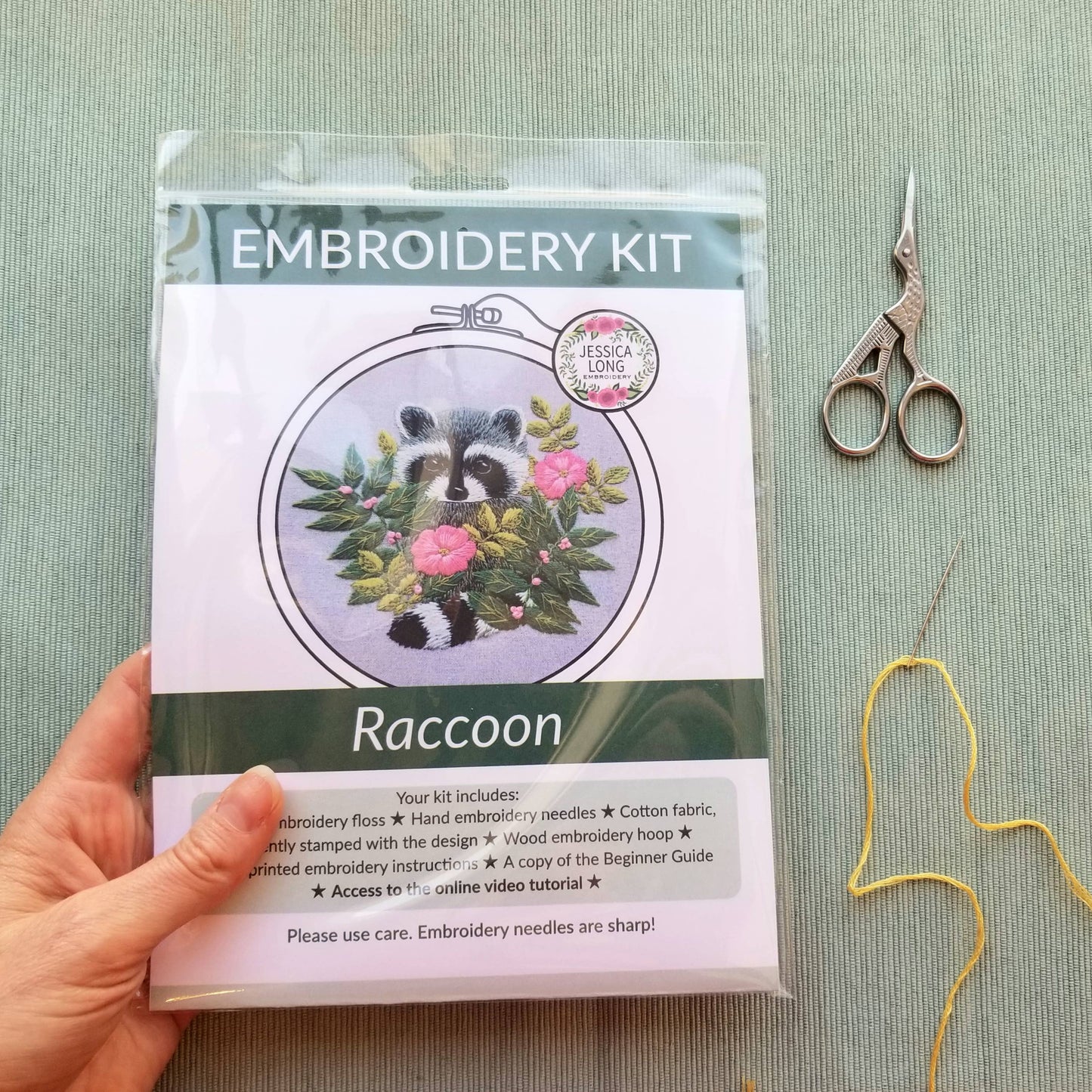 Raccoon - Hand Embroidery Kit