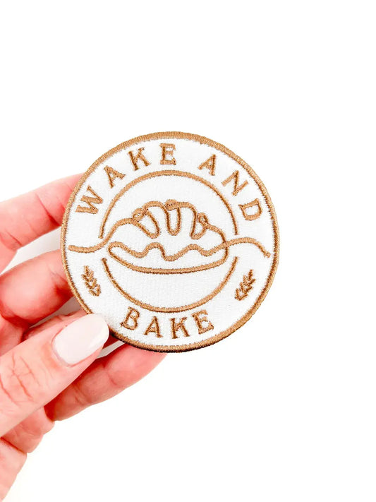 Wake & Bake - Embroidered Iron-On Patch