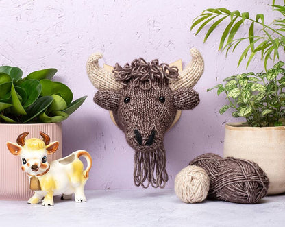 Mini Bison Head Knitting Kit by Sincerely Louise
