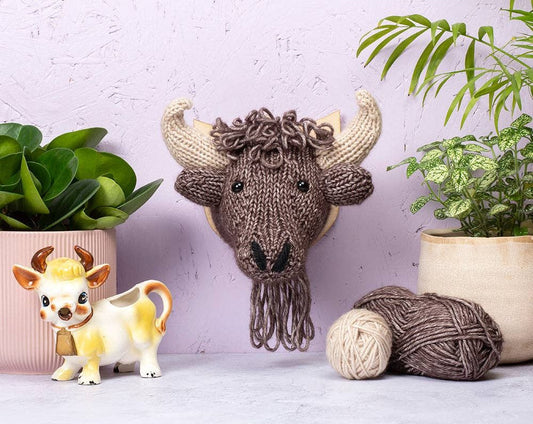 Mini Bison Head Knitting Kit by Sincerely Louise