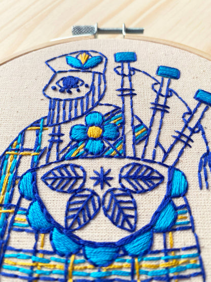 Bagpiper - Complete Embroidery Kit