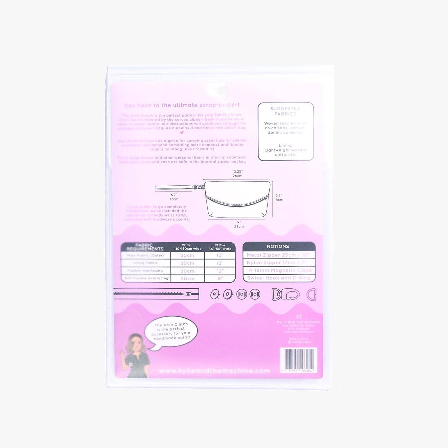 Arch Clutch Printed Sewing Pattern by KATM