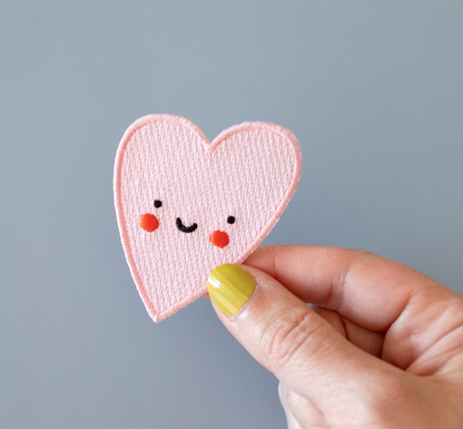 Cute Heart Iron-On Patch