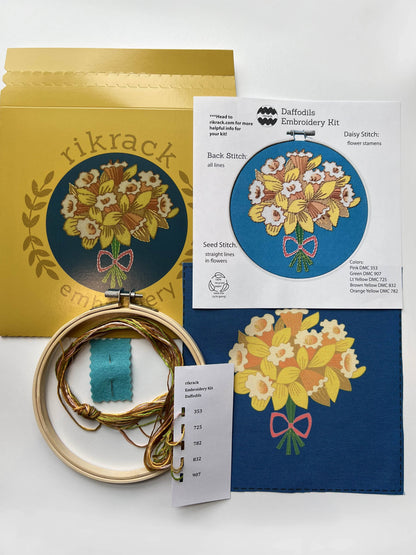 Daffodil - Embroidery Kit - Beginners