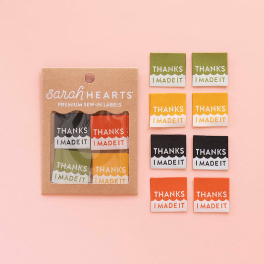 Thanks I Made It - Sewing Woven Label by Sarah Hearts