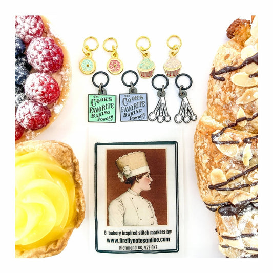 Bakery Delights Enamel Stitch Markers for Knitters