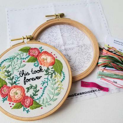 Delicate Roses - Beginner Embroidery Kit
