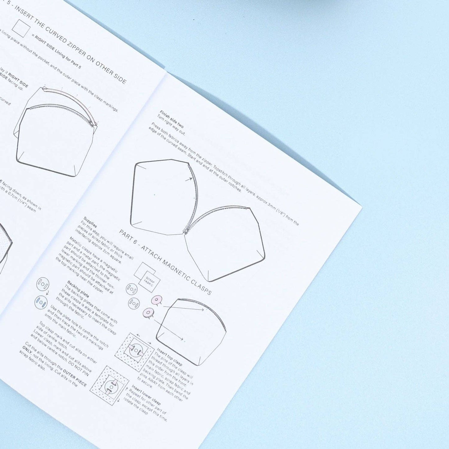 Arch Clutch Printed Sewing Pattern by KATM