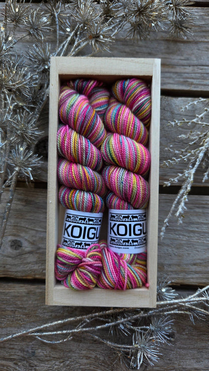 Koigu Wool Designs - Holiday Sock Crates Sock Yarn