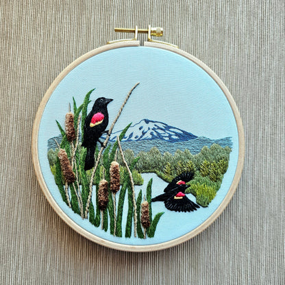 Red-Winged Blackbirds - Embroidery Kit