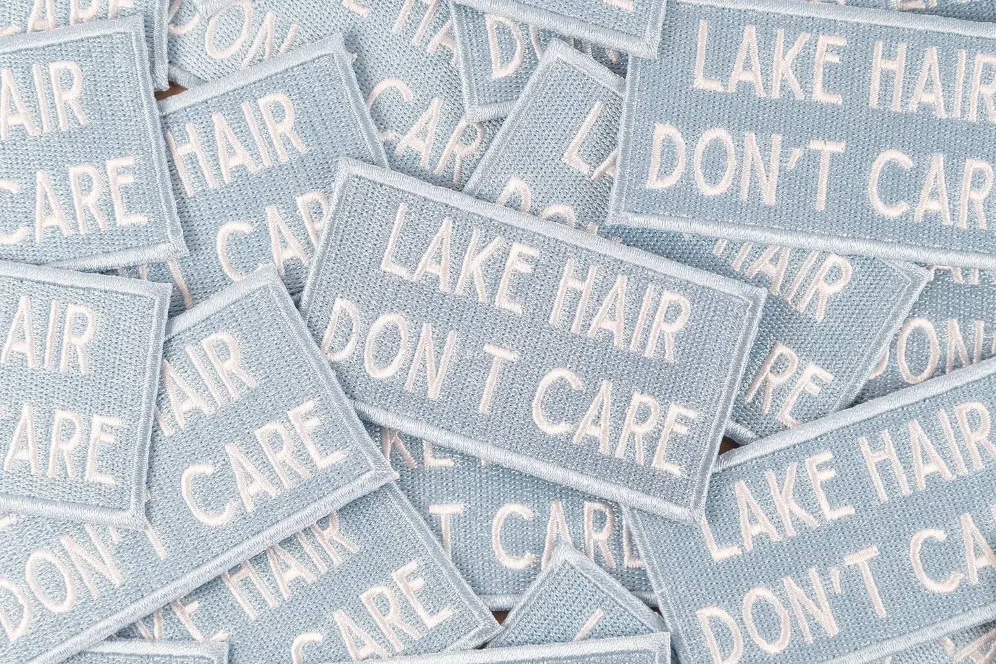Lake Hair Don't Care - Embroidered Iron-On Patch