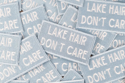 Lake Hair Don't Care - Embroidered Iron-On Patch