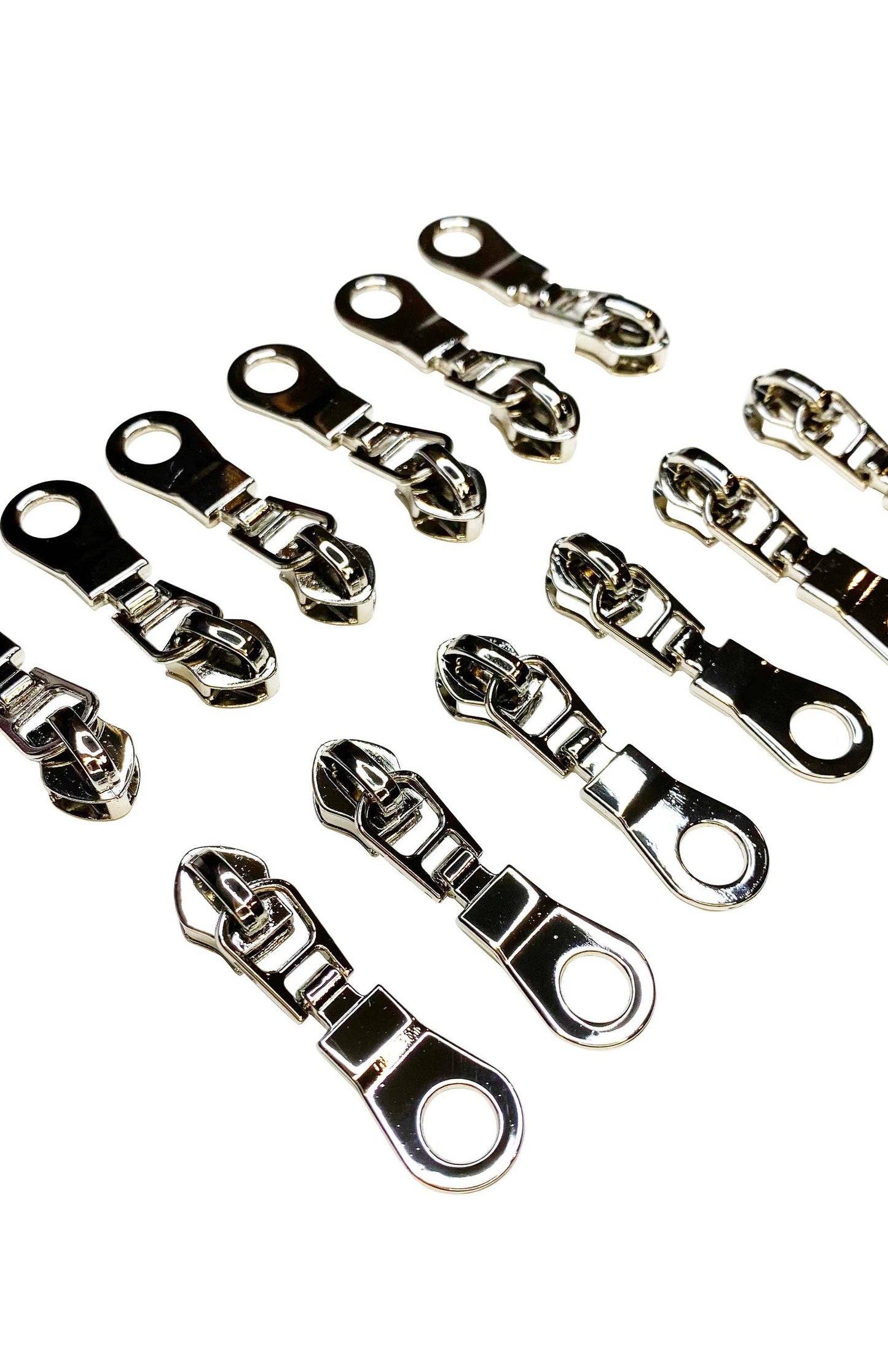 Zipper Pulls (Gold, Nickle or Rainbow Iridescent) 6pcs