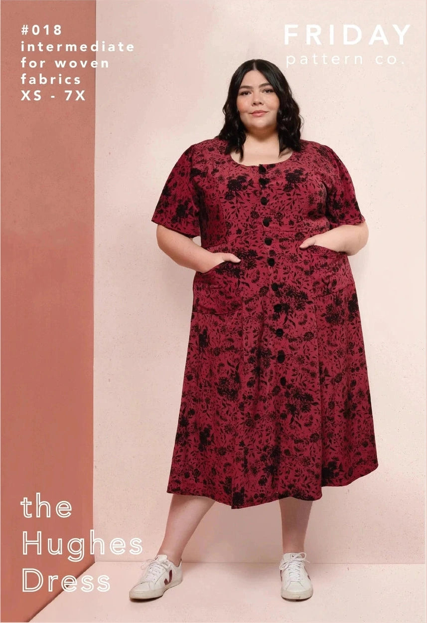 Friday Pattern Company - Hughes Dress - Sizes XS-7X - Paper Pattern