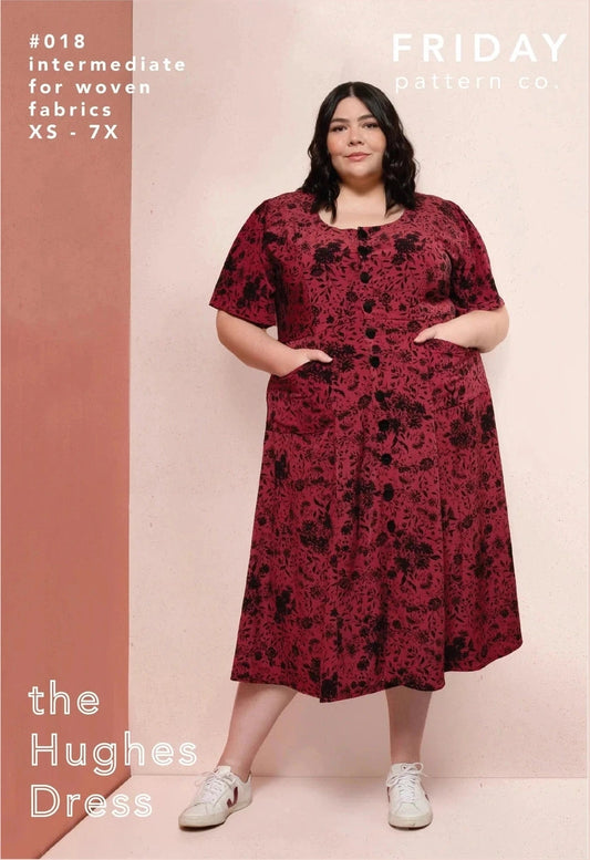 Friday Pattern Company - Hughes Dress - Sizes XS-7X - Paper Pattern