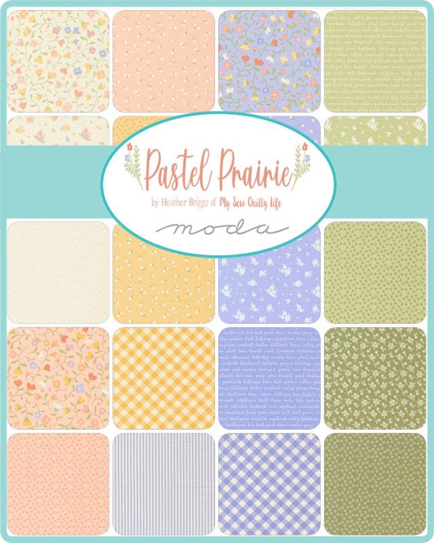 Pastel Prairie Charm Pack - (5" Squares) by Heather Briggs of My Sew Quilty Life