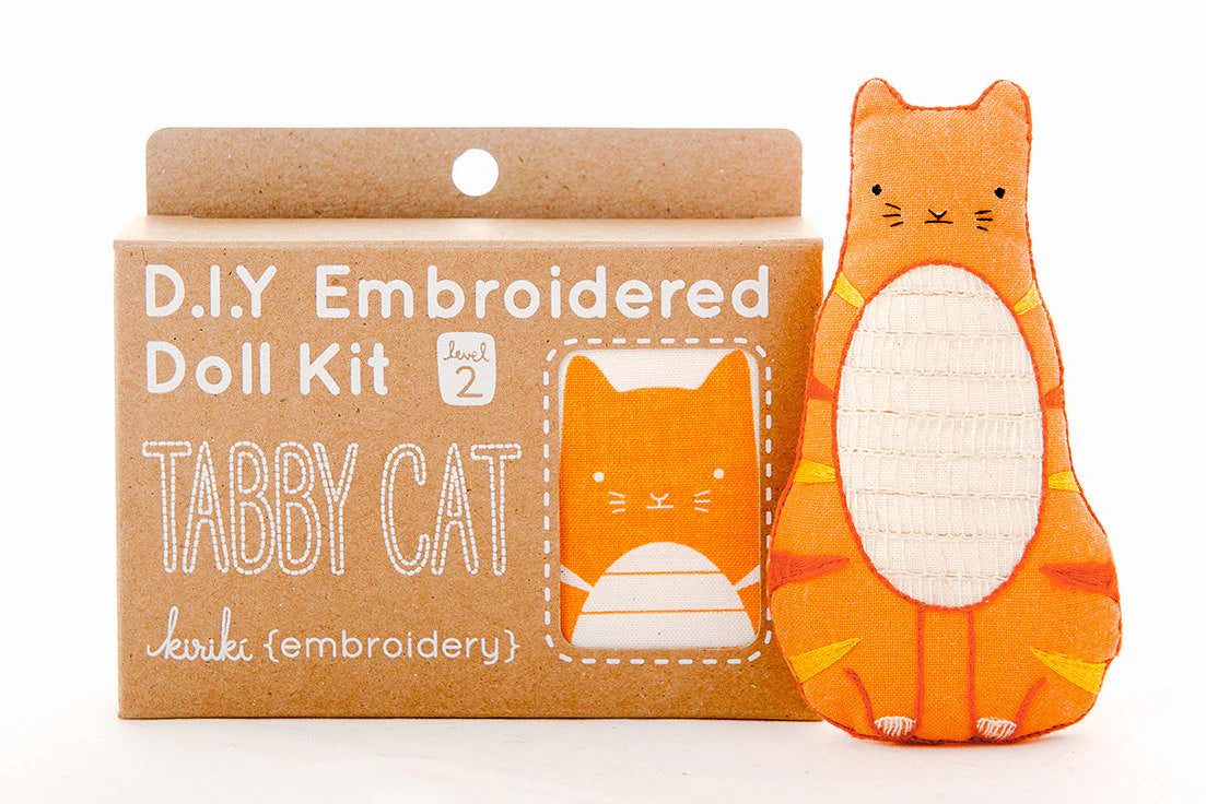 Tabby Cat (Level 1) - Embroidery Kit