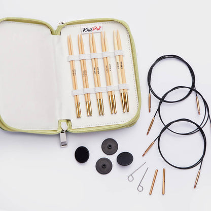 Bamboo Starter Interchangeable Circular Needle Set (13cm/5")