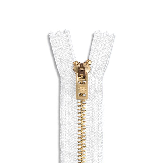 YKK #5 - 9" Brass Jean Zipper (Various Colours)