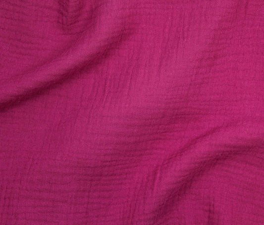 Cotton Gauze - Raspberry (Per ½ Meter)